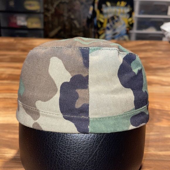 Vintage Seagram's Canadian Hunter Army Hat Camo Mellow Sipping Whiskey Cap M/L - Picture 4 of 10